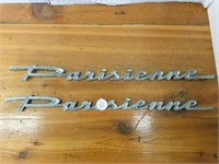 2 PARISIENNE NAME PLATES/EMBLEMS