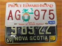 PRINCE EDWARD ISLAND LICENCE PLATES - NO YEAR