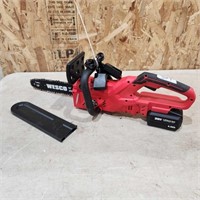 10" Wesco 20V Chainsaw w battery & charger