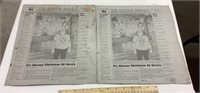2 tin newspaper silhouettes-Veras in Hunter