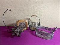 5 Home Decor Items: Wire Wood Glass