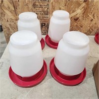 4- Unused 1G poultry waterers