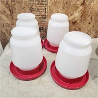 4- Unused 1G poultry waterers