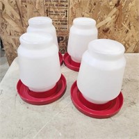 4- Unused 1G poultry waterers