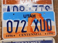 7 US LICENCE PLATES - TENNESSEE, 2 - UTAH,