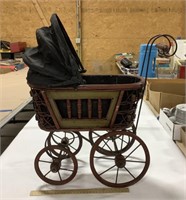 Doll carriage 21in tall
