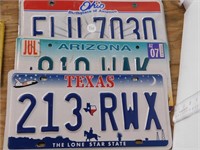 8 US LICENCE PLATES - TEXAS, ARIZONA, OHIO