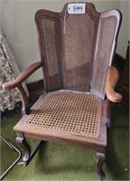 Caned WingBack Rocking Chair