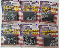 6 Packages CHQ Small American Civil War Soldiers