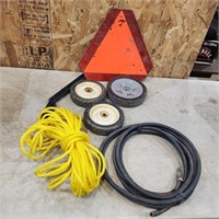1/4" Nylon rope, Air hose, etc