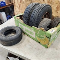 Various sized tires