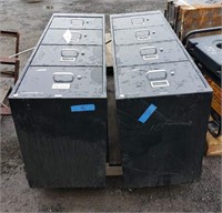 (2) 4-Drawer Metal Filing Cabinets