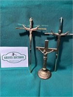 3 Crucifixes 2 in gift boxes