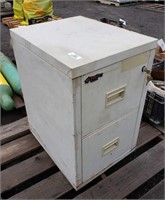 FireKing Two Drawer Filing Cabinet W/ Key