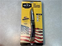 BUCK 110 Folding Hunter Knife W/Sheath, 8.5in