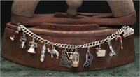 Sterling Silver Charm Bracelet 26.26g