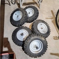 5 - 4.80-8 Unused Snow Blower Wheels