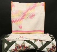 Vintage Handmade Quilt Blankets + (3)