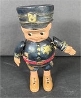 Awesome Celluloid Jointed Policeman Figure