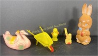 Group of Vintage Plastic Toys