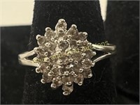 Marked 925 Sterling Silver Ring Sz 7.5