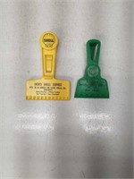 2 Vintage Shell Service Station Scrapers