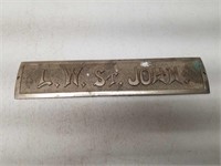 Antique Metal Name Sign/Plate