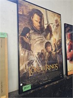 METAL FRAMED "LORD OF THE RINGS" POSTER  38 X 27