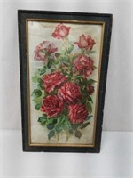 1908 Framed "First Prize" Roses Print