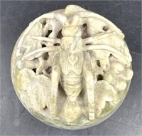 Hand Carved Soapstone Cricket Trinket Jar
