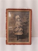 Antique Kids "Pussy Willows" Framed Print