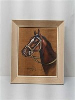 Original K. Romanick Horse Oil Painting on Burlap