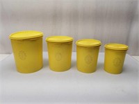 Vintage Tupperware Yellow Storage Containers