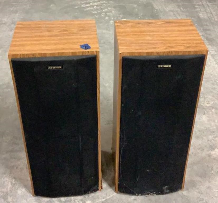 2 Fisher speakers 11x12x29