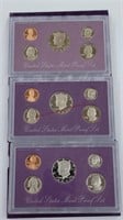 1988, 1989, 1990 US Coin Proof Sets