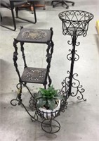 3 metal plant stands