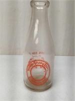 Hunter's Dairy Strathroy Silk Screen Milk Bottle