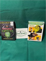 2 New DVDS Ninja Turtle & Shrek Puss in Boots