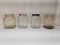 Antique Large Glass Storage Jar Lot