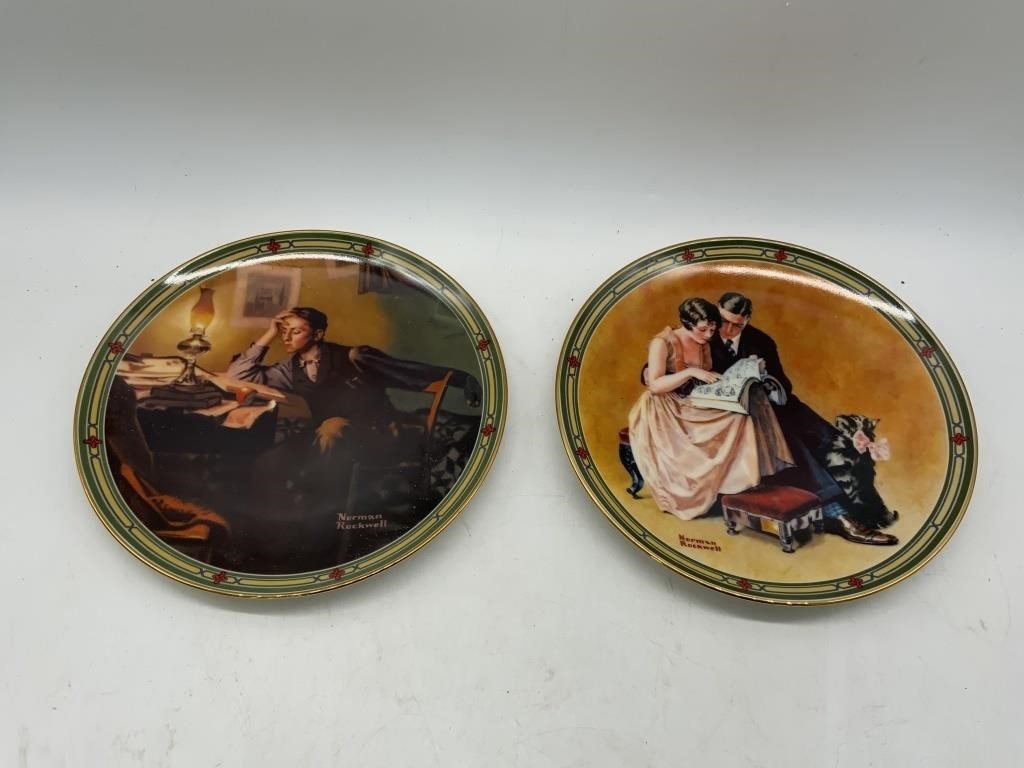 NORMAN ROCKWELL PLATES AND PICTURE