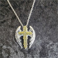 Gold Cross with Wings