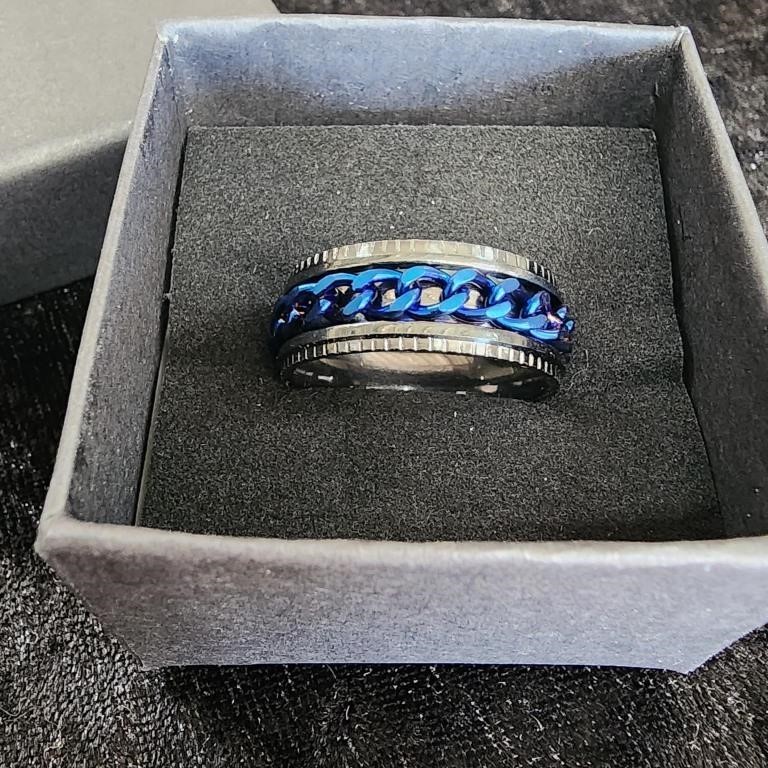 Black Band with Cobalt Blue Chain