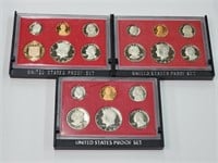 1980, 1981. 1982 US Coin Proof Sets