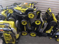 10 battery powered mowers as is