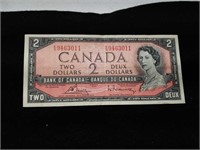 1954 Canadian $2 Bill