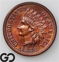 1883 Indian Head Cent, Gem BU, Red-Brown