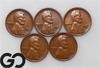 5-coin Lot, 1931-S Lincoln Wheat Cent, Bid: 400