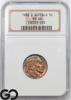 1938-D Buffalo Nickel, NGC MS-66, Price Guide: 95