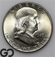 1949 Franklin Half Dollar, Gem BU+ FBL, Bid: 105