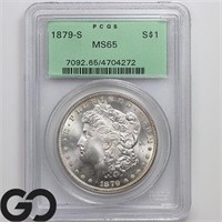 1879-S Morgan Silver Dollar, PCGS MS65, Guide: 250